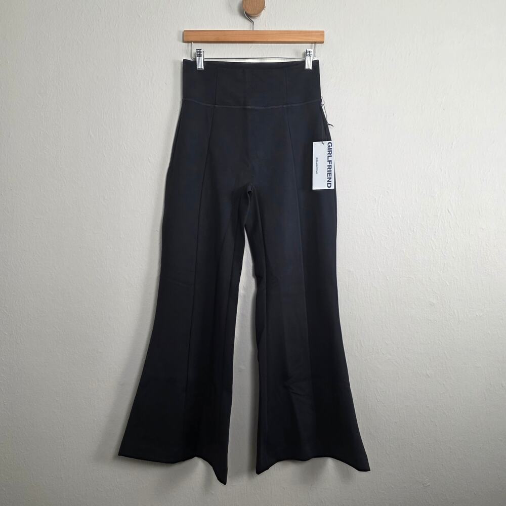 Girlfriend Collective Black Luxe Flare Leggings L New NWT Petite Short Inseam